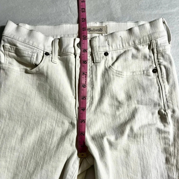 Madewell Tall 9" High-Rise white Skinny Jeans size 27T - Picture 11 of 14
